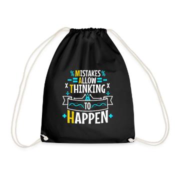 Dear math grow up and solve your own problems - Drawstring Bag - black - Front