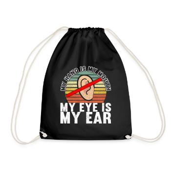 Deaf Deaf-mute Deaf - Drawstring Bag - black - Front