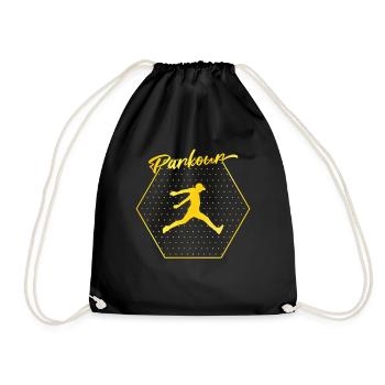 Parkour - Drawstring Bag - black - Front