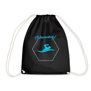 Schwimmen - Turnbeutel - Schwarz - Vorne