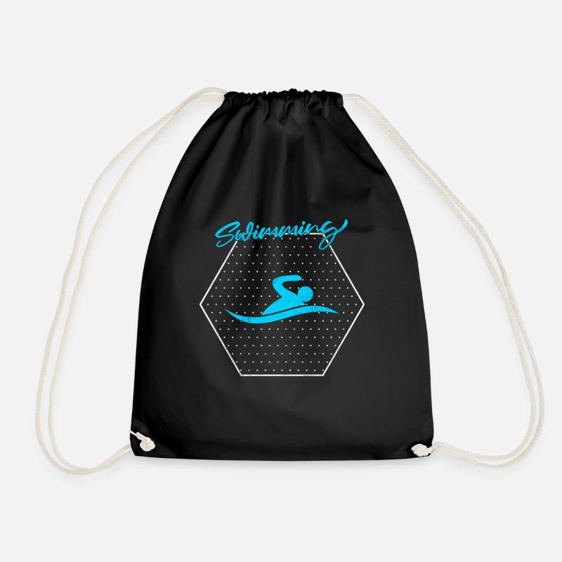 Schwimmen - Turnbeutel - Schwarz