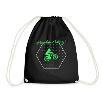 Mountainbike - Turnbeutel - Schwarz - Vorne