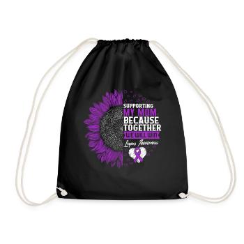 Chemise de sensibilisation au lupus, soutenir ma mère purple - Sac de sport léger - noir - Devant