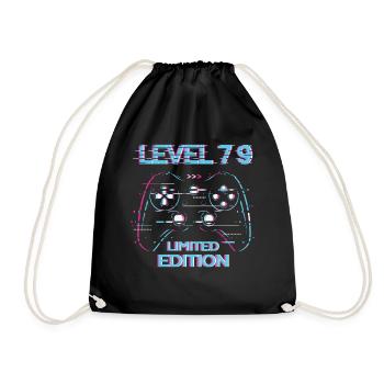 Birthday Level 79 Gaming Limited Edition Gamer - Drawstring Bag - black - Front