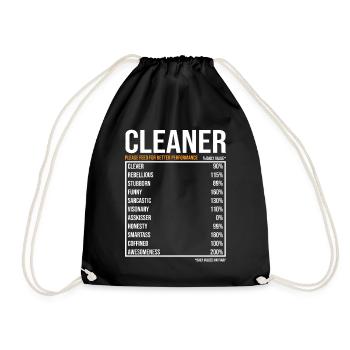 Femme de ménage Femme de ménage Dicton - Sac de sport léger - noir - Devant
