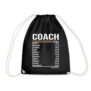 Coach Trainer Daily Funny Trainer - Drawstring Bag - black - Front