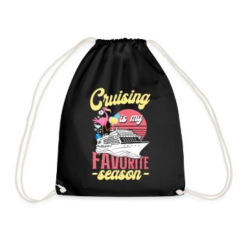 Cruise Ship Vacation Girl Cruising - Drawstring Bag - black - Front