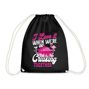 Bateau de croisière Vacances Amis - Sac de sport léger - noir - Devant