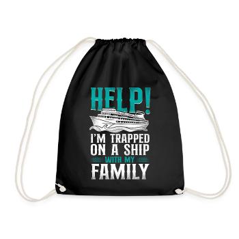 Cruise Ship Vacation Family - Turnbeutel - Schwarz - Vorne