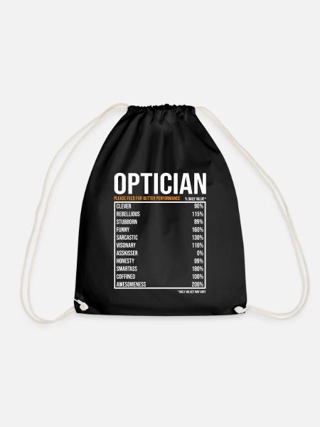 Opticien Valeurs quotidiennes Drôle Opticien - Sac de sport léger - noir