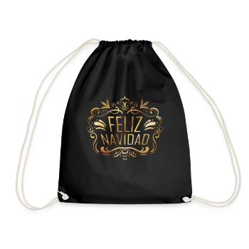 Feliz Navidad For A Merry Christmas - Turnbeutel - Schwarz - Vorne