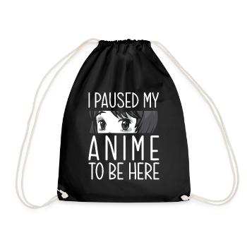 Anime Break Otaku Anime Lover Gift - Drawstring Bag - black - Front