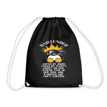 Femmes Profession Travail Barman - Sac de sport léger - noir - Devant