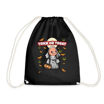 Trick Or Treat Scary Creepy Halloween Monster - Drawstring Bag - black - Front