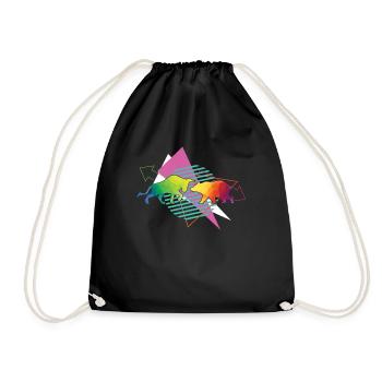 Vaporwave Stock Market Bulls et Bear Market Stocks - Sac de sport léger - noir - Devant