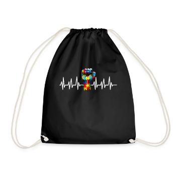 Autism Gift Autistic Asperger ADHD Autism - Drawstring Bag - black - Front