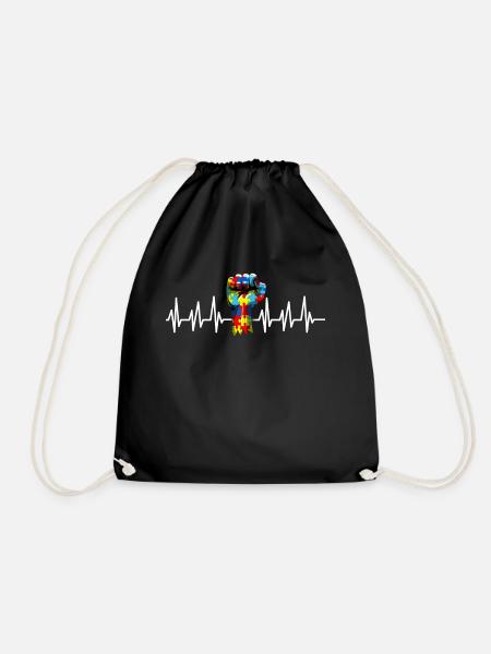 Autismus Geschenk Autist Asperger ADHS Autism - Turnbeutel - Schwarz