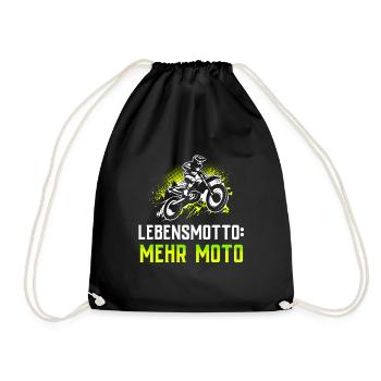 Motocross - Turnbeutel - Schwarz - Vorne