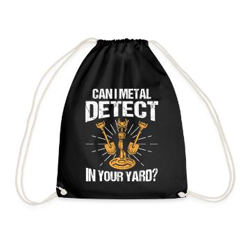 Dirt Fishing - Can I Detect In Your Yard - Drawstring Bag - black - Front