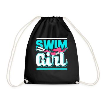 Filles de natation - Sac de sport léger - noir - Devant