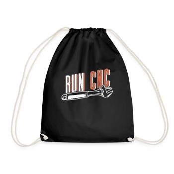 Cutting machine operator CNC machine operator - Drawstring Bag - black - Front