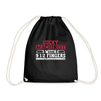 Cutting machine operator CNC machine operator - Drawstring Bag - black - Front