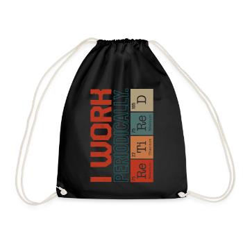 Chemie-Shirt, ich arbeite regelmäßig im Ruhestand Nerd - Turnbeutel - Schwarz - Vorne