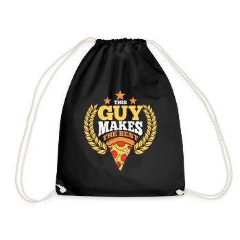 this guy makes the best pizza - Turnbeutel - Schwarz - Vorne