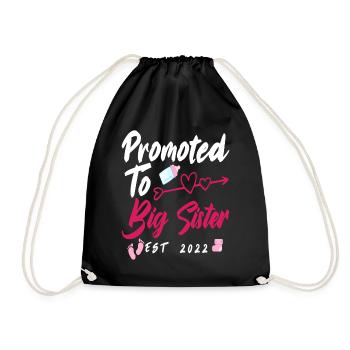 Cadeau de naissance de sœur grossesse 2022 - Sac de sport léger - noir - Devant