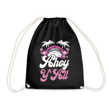 Cruise Ship Vacation Girl Ahoy - Turnbeutel - Schwarz - Vorne