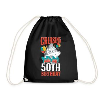 Cruise Ship Vacation 50th Birthday - Turnbeutel - Schwarz - Vorne