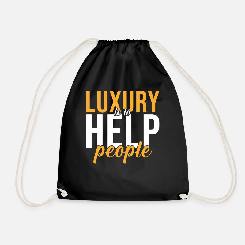 Helfer Geschenk Luxus Ist Menschen Zu Helfen - Turnbeutel - Schwarz