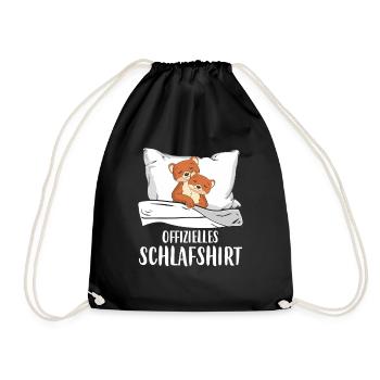Offizielles Schlafshirt Wiesel Frettchen - Turnbeutel - Schwarz - Vorne