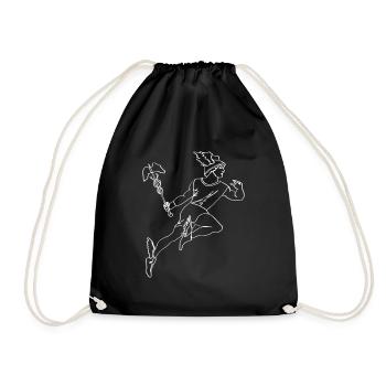 Hermes Greek Mythology Greek God - Drawstring Bag - black - Front