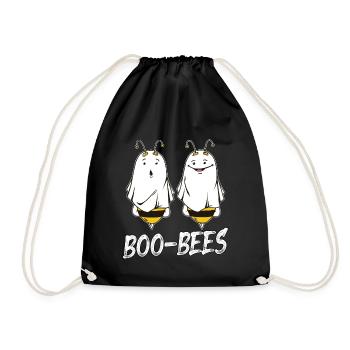 Boo Bee's Ghost Happy Halloween Bee Lover - Drawstring Bag - black - Front