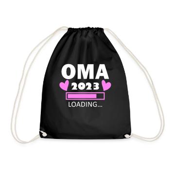 Oma 2023 - Werdende Oma 2023 - Turnbeutel - Schwarz - Vorne