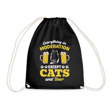 Amoureux des chats I Tout avec modération sauf les chats et - Sac de sport léger - noir - Devant