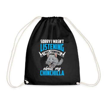Chinchilla a pensé à la souris laineuse - Sac de sport léger - noir - Devant