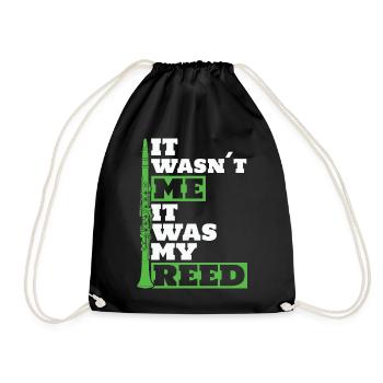 Clarinet player Brass band Music band Musicians - Drawstring Bag - black - Front