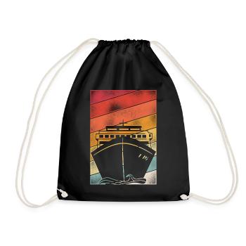 Croisière Vacances Rétro Vintage - Sac de sport léger - noir - Devant