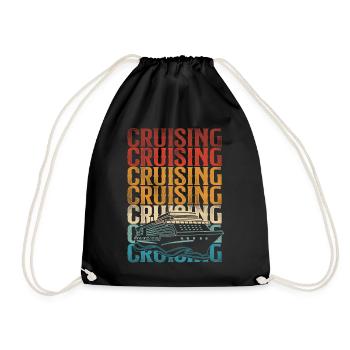 Croisière Vacances Rétro Vintage - Sac de sport léger - noir - Devant