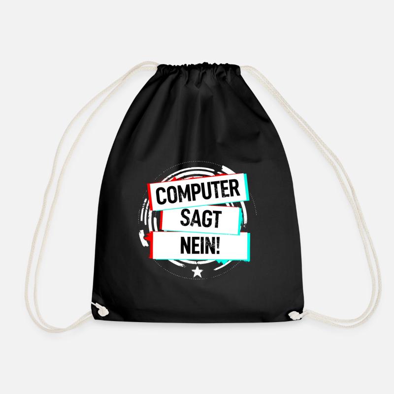 Computer Sagt Nein! - Turnbeutel - Schwarz