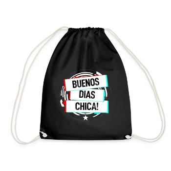 Buenos Dias Chica! - Drawstring Bag - black - Front
