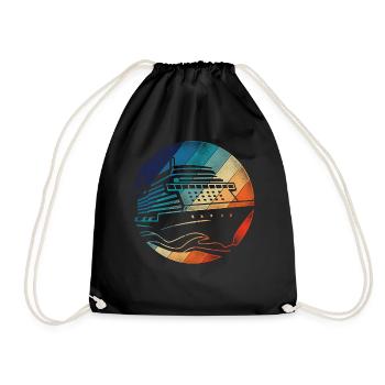 Croisière Vacances Rétro Vintage - Sac de sport léger - noir - Devant