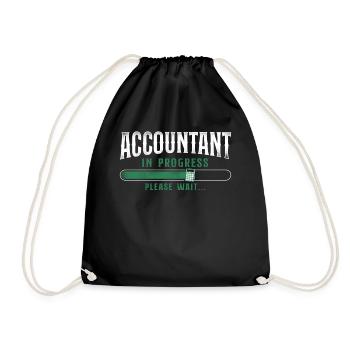 Accountant Bookkeeper Accounting - Drawstring Bag - black - Front