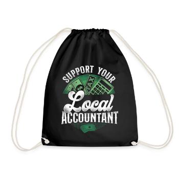 Accountant Bookkeeper Accounting - Drawstring Bag - black - Front
