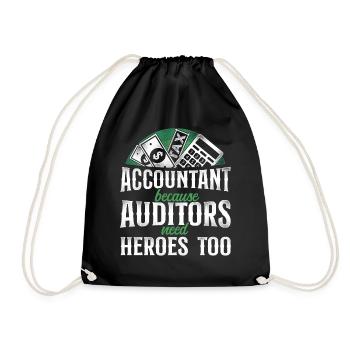 Accountant Bookkeeper Accounting - Drawstring Bag - black - Front