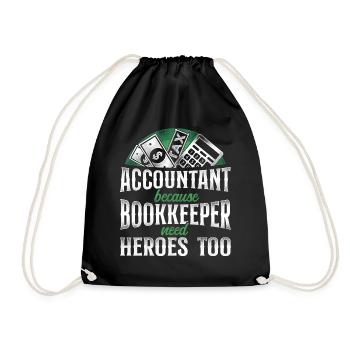 Accountant Bookkeeper Accounting - Drawstring Bag - black - Front