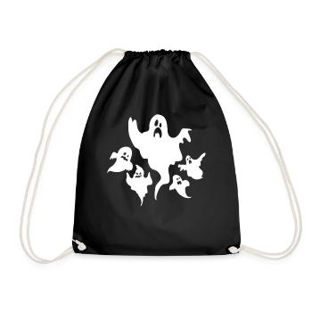 Gespenst Halloween Lustige Halloween Gespenster - Turnbeutel - Schwarz - Vorne