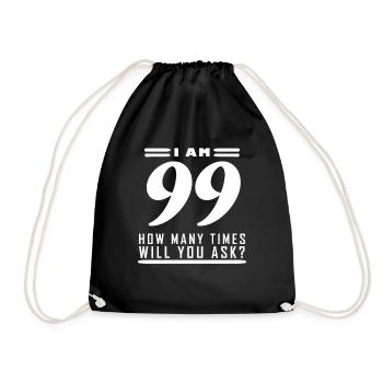 J’ai 99 ans – 99e anniversaire cadeau - Sac de sport léger - noir - Devant
